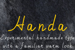 Handa Font: A Warm Typeface for Crafters